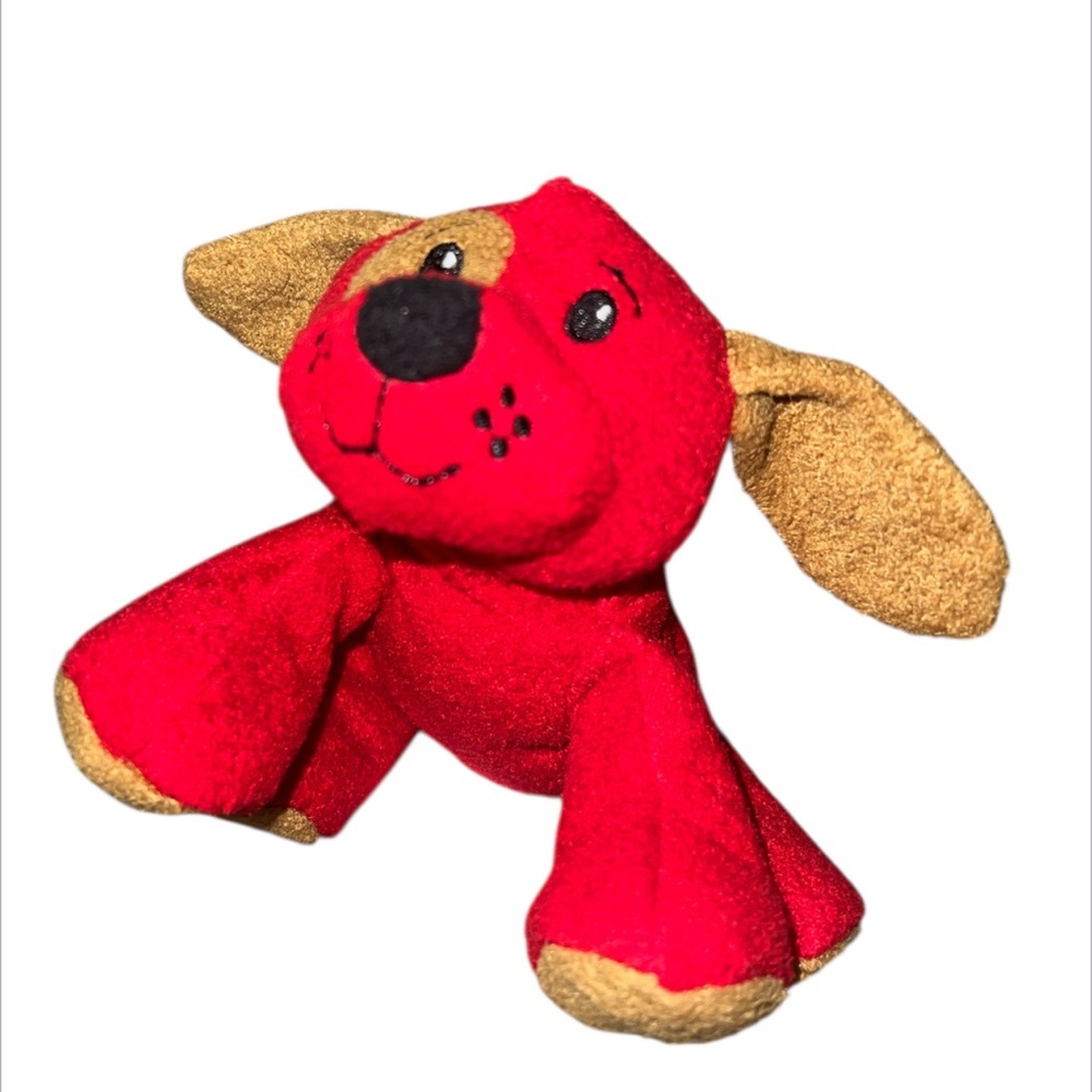 HTF 2017 Animal Adventure Red Brown Puppy Dog Embroidered Face Dog Toy 6”